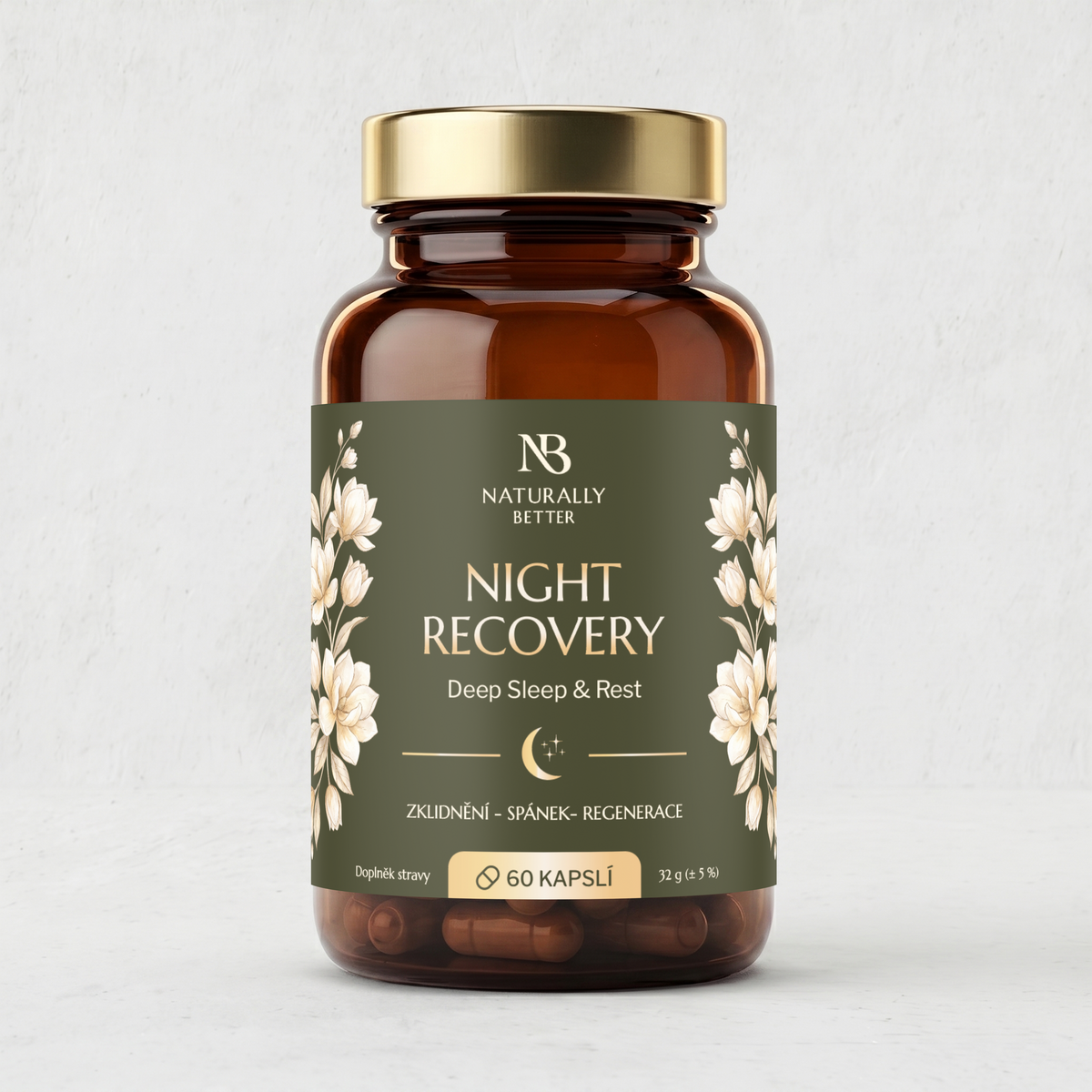 Naturally Better Night Recovery - doplněk stravy pro klidný spánek, 60 kapslí