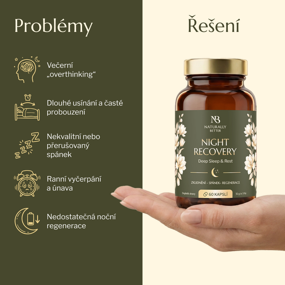 Naturally Better Night Recovery - doplněk stravy pro klidný spánek, 60 kapslí