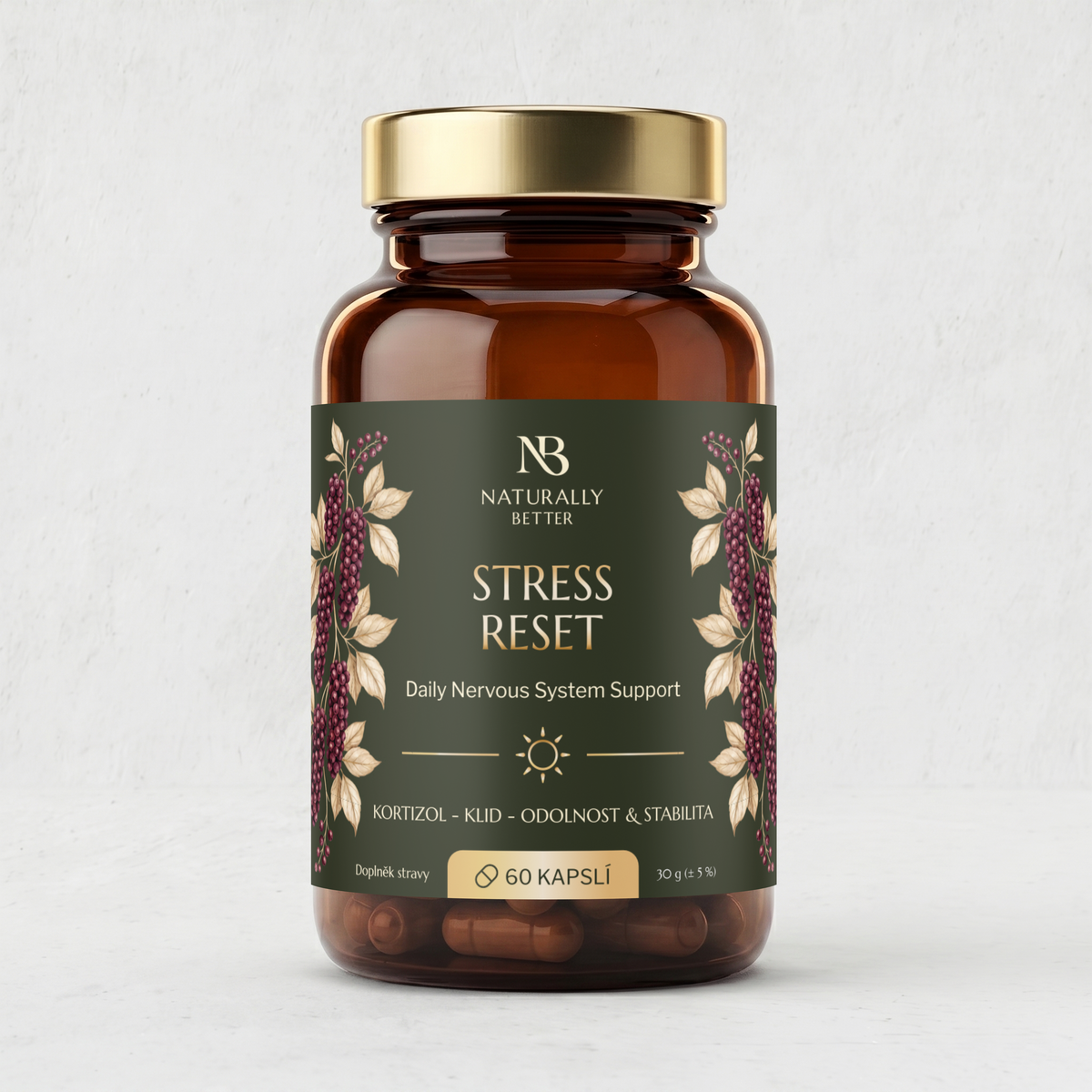 Naturally Better Stress Reset - adaptogenní doplněk stravy při stresu, 60 kapslí